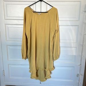 Umgee MIDI High Low Long Sleeve Dress- Lg